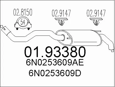 Rear Muffler (01.93380)