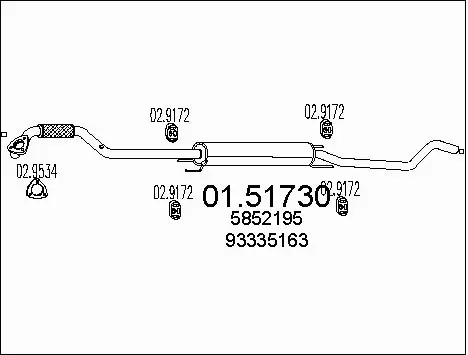 Centre Muffler (01.51730)