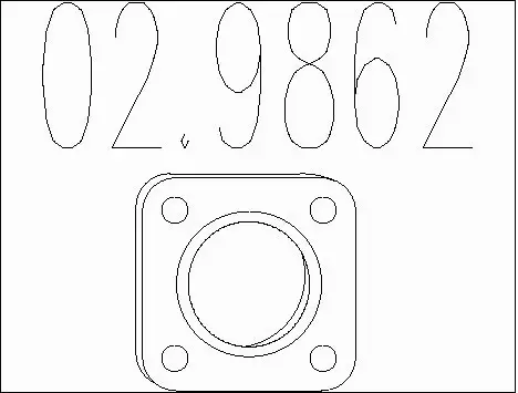 Gasket, exhaust pipe (02.9862)