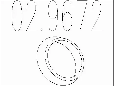 Seal Ring, exhaust pipe (02.9672)