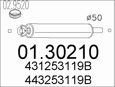 Front Muffler (01.30210)