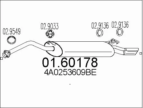 Rear Muffler (01.60178)
