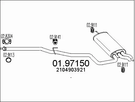 Rear Muffler (01.97150)
