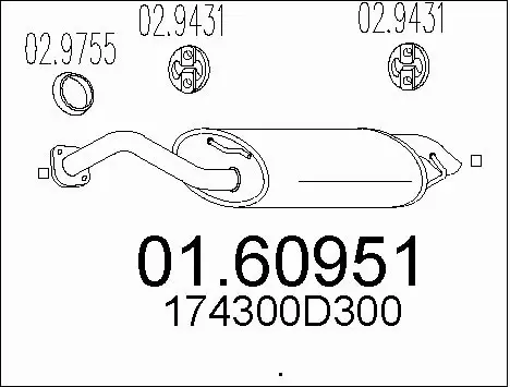 Rear Muffler (01.60951)