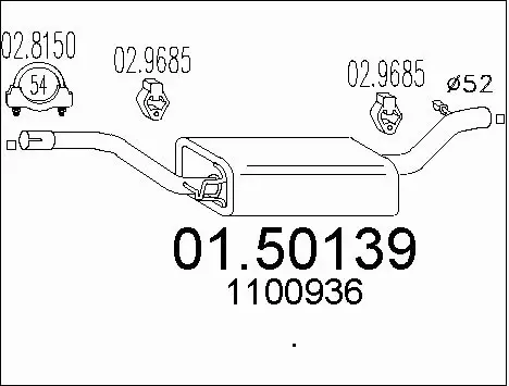 Centre Muffler (01.50139)