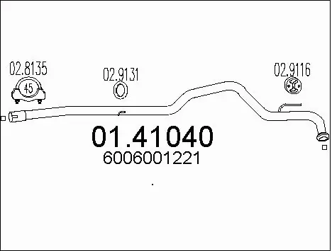 Exhaust Pipe (01.41040)