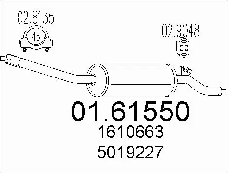 Rear Muffler (01.61550)