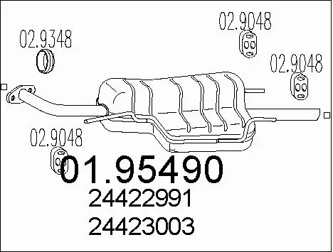 Rear Muffler (01.95490)