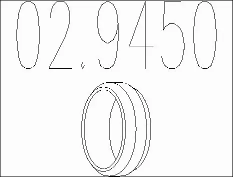 Seal Ring, exhaust pipe (02.9450)