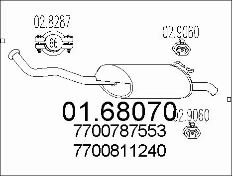 Rear Muffler (01.68070)
