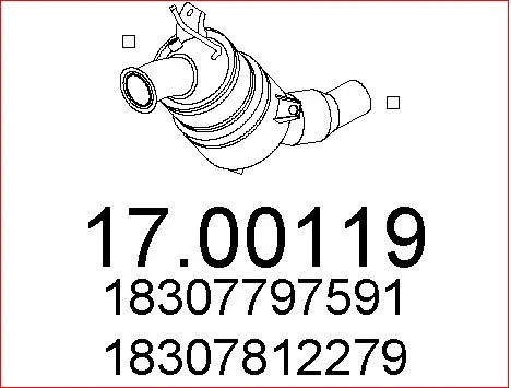 Soot/Particulate Filter, exhaust system (17.00119)