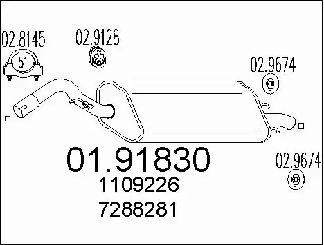Rear Muffler (01.91830)