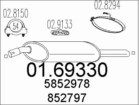 Rear Muffler (01.69330)