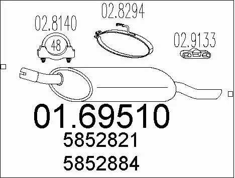 Rear Muffler (01.69510)