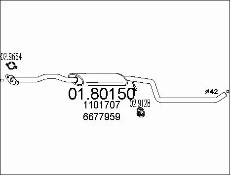 Centre Muffler (01.80150)