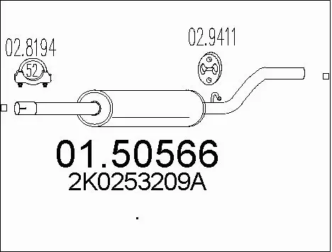Centre Muffler (01.50566)