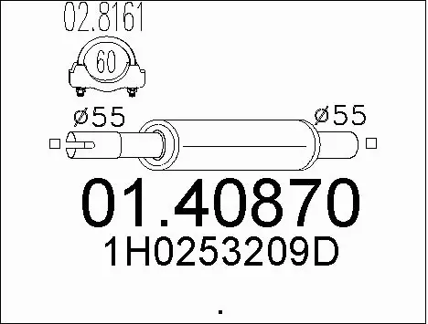 Front Muffler (01.40870)