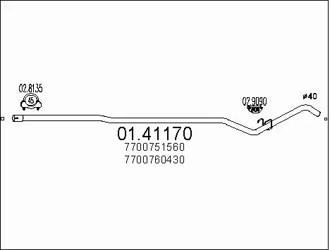 Exhaust Pipe (01.41170)