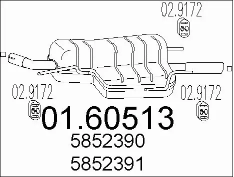 Rear Muffler (01.60513)