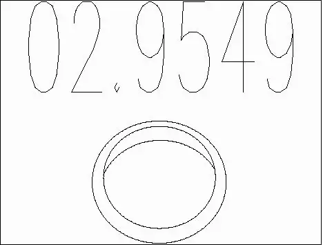 Seal Ring, exhaust pipe (02.9549)