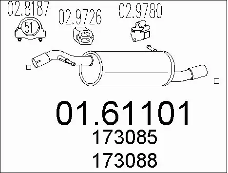 Rear Muffler (01.61101)