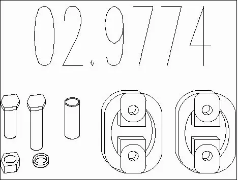 Rubber Buffer, muffler (02.9774)
