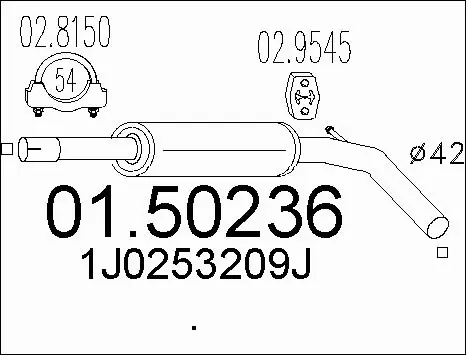Centre Muffler (01.50236)