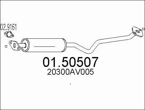 Centre Muffler (01.50507)