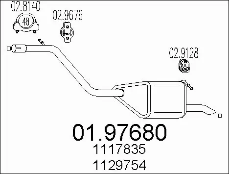 Rear Muffler (01.97680)