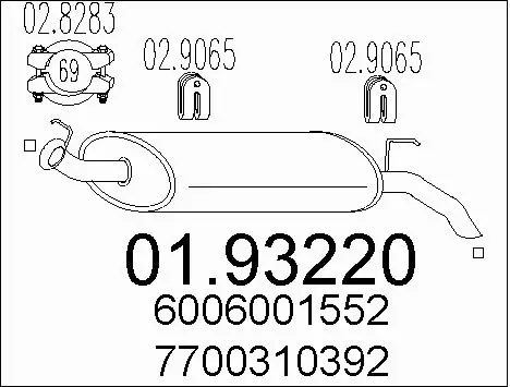 Rear Muffler (01.93220)
