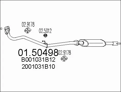 Centre Muffler (01.50498)