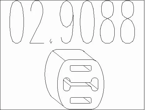 Rubber Buffer, muffler (02.9088)