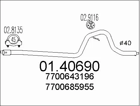 Exhaust Pipe (01.40690)