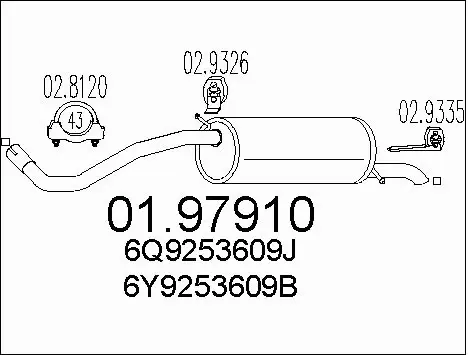 Rear Muffler (01.97910)