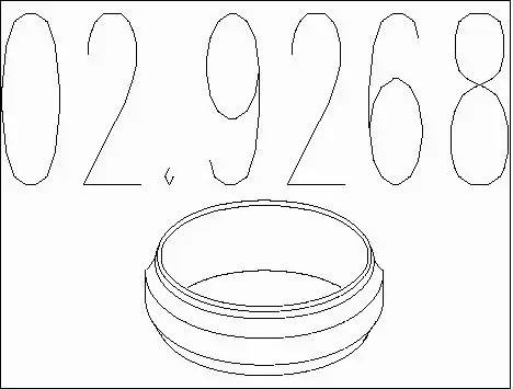 Seal Ring, exhaust pipe (02.9268)