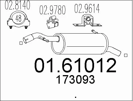 Rear Muffler (01.61012)