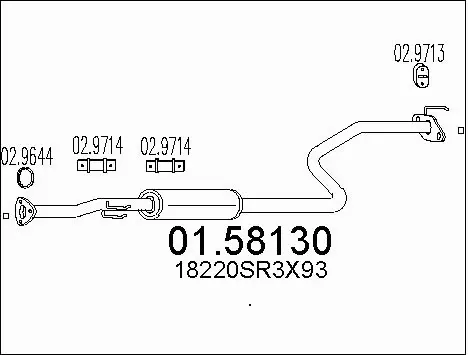 Centre Muffler (01.58130)