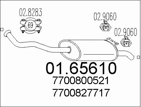 Rear Muffler (01.65610)