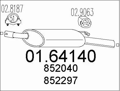 Rear Muffler (01.64140)