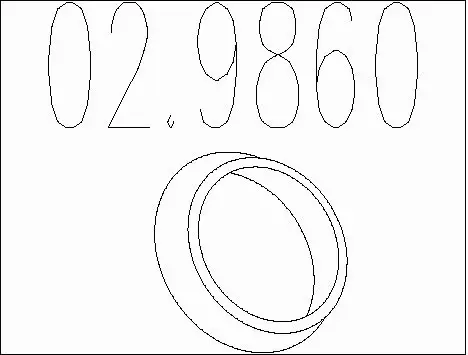 Seal Ring, exhaust pipe (02.9860)