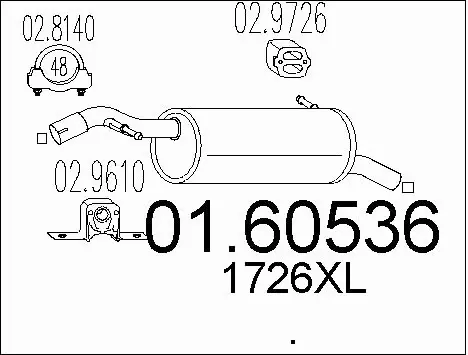 Rear Muffler (01.60536)