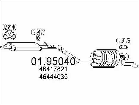 Rear Muffler (01.95040)