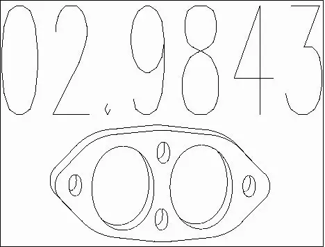 Gasket, exhaust pipe (02.9843)