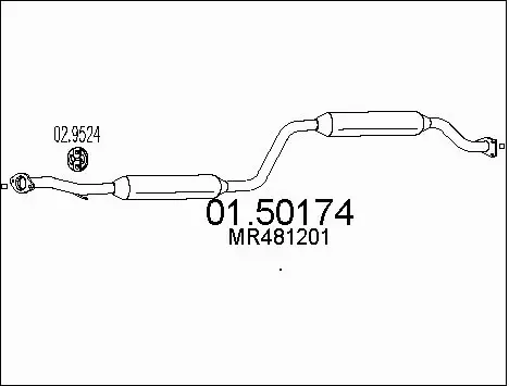 Centre Muffler (01.50174)