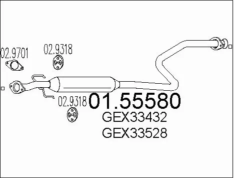 Centre Muffler (01.55580)