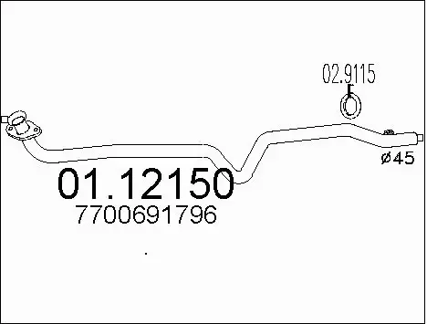 Exhaust Pipe (01.12150)