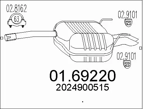Rear Muffler (01.69220)