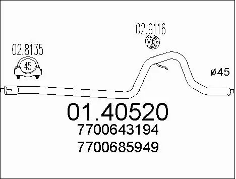 Exhaust Pipe (01.40520)