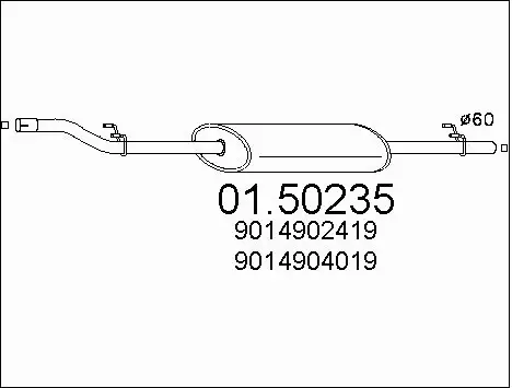 Centre Muffler (01.50235)