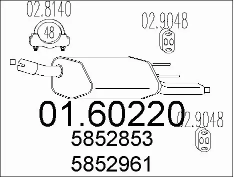 Rear Muffler (01.60220)